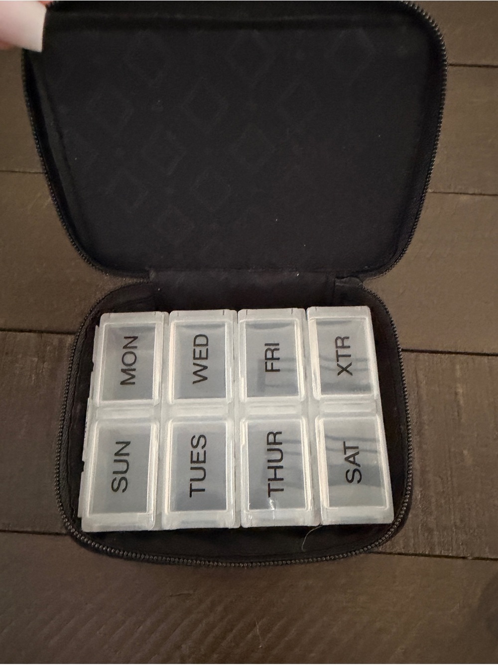 Vera Bradley Weekly Pill Organizer Case with Labeled Compartments